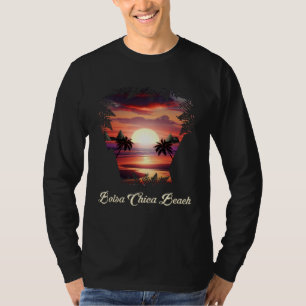 Bolsa Chica Beach Levande solnedgång Huntington Be T Shirt
