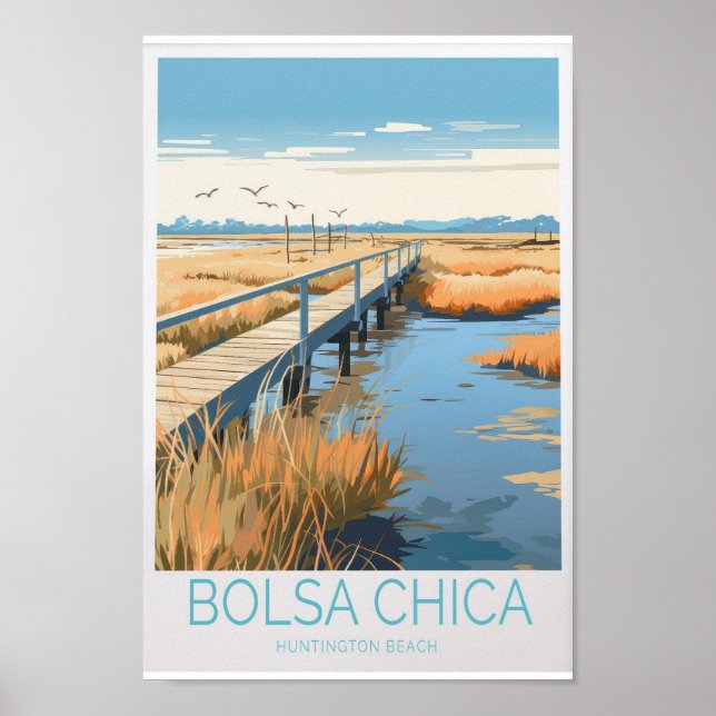 Bolsa Chica Travel Poster - California State Beach (Framsidan)