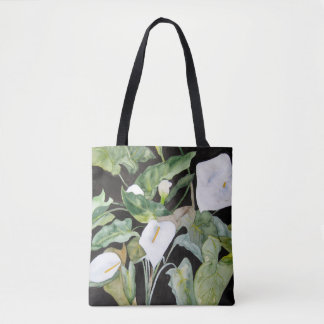 Bolsa con acuarela de alcatraces tygkasse