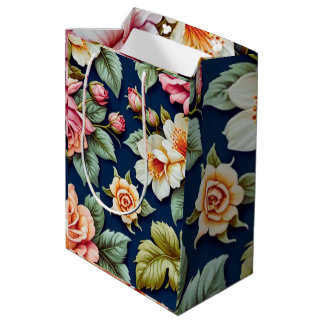 Bolsa de regalo con diseño de flores