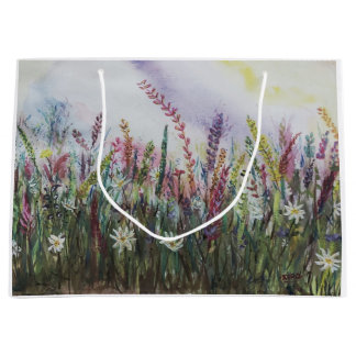 Bolsa de regalo con hermoso diseño floral