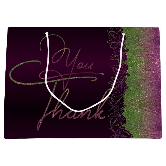 Bolsa de regalo lujosa con purpurina Y gracias (Framsidan)