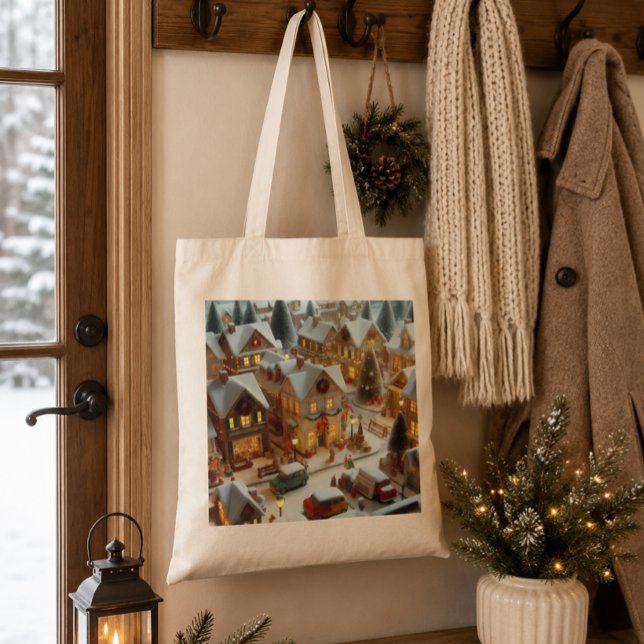 Bolsa de tela con paisaje navideño tygkasse (Skapare uppladdad)