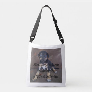 Bolsa Dime como eres con los animales Axelväska