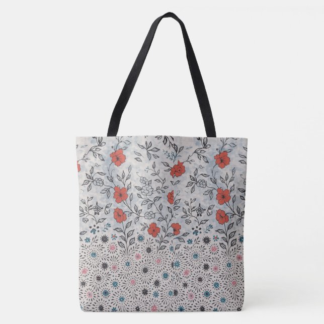 Bolsa  florais artístico  tygkasse (Framsida)