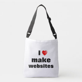 Bolsa I love make websites Axelväska