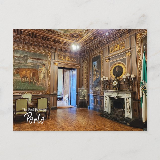 Bolsa Palace Porto Portugal vycard Vykort (Framsida)