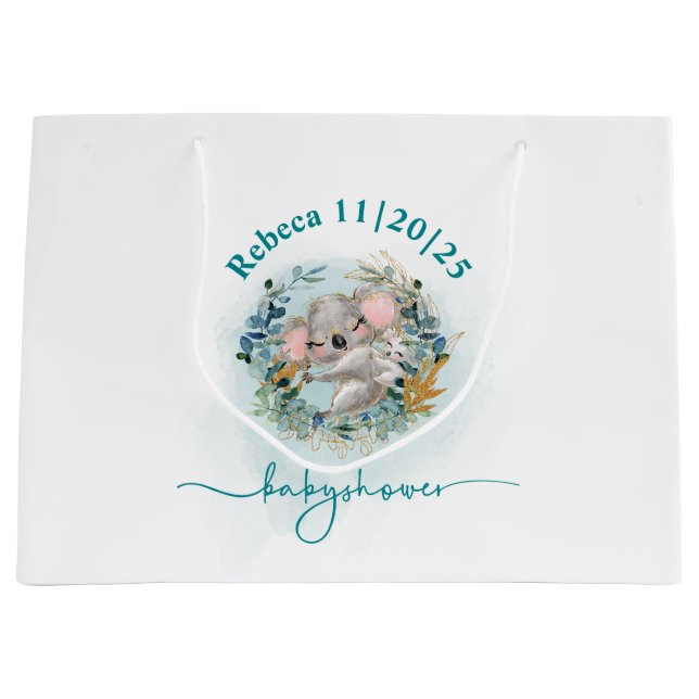 Bolsa para regalo Baby Shower "Baby Koala" (Framsidan)