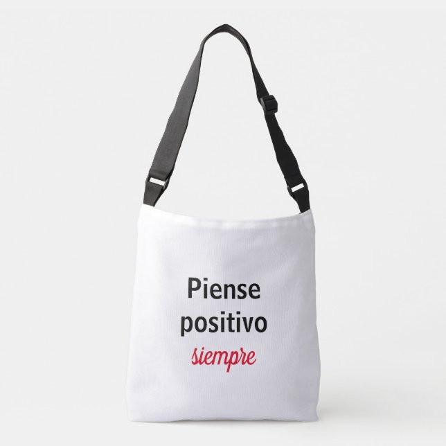 Bolsa piensa positivo siempre axelväska (Framsida)