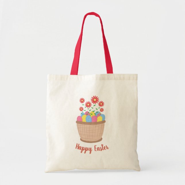 Bolsa tote de Páscoa (Happy Easter) Tygkasse (Framsidan)