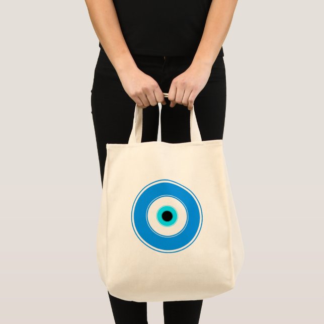 Bolsa Tote (Tote Bag) Olho Grego Tygkasse (Framsida (produkt))
