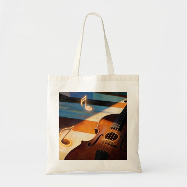 Bolsa Tote Violin Art Tygkasse (Framsidan)