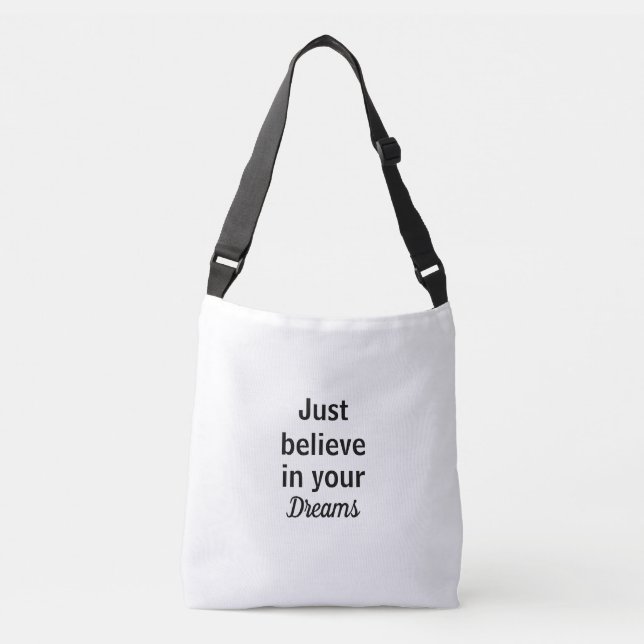 Bolsa tro bara på dina drömmar axelväska (Framsida)