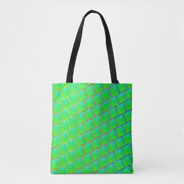 Bolsa verde azulado, "Tom em relevo" e linhas Tygkasse (Framsida)