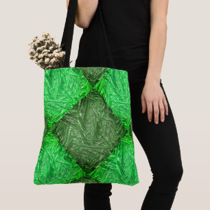 Bolsa verde falsa grama ou folhas de coqueiro tygkasse