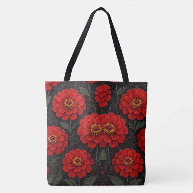 bolsas Flores de Zínnia em artes Tygkasse (Framsida)