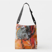bolso con pintura abstracta pintada a mano