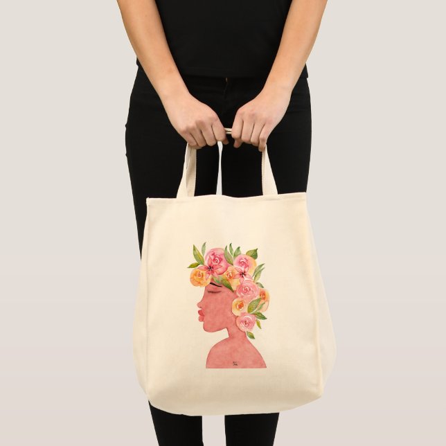 Bolso de tela ilustración acuarela tygkasse (Framsida (produkt))