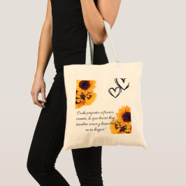 Bolso de tela reunión familiar con girasol tygkasse