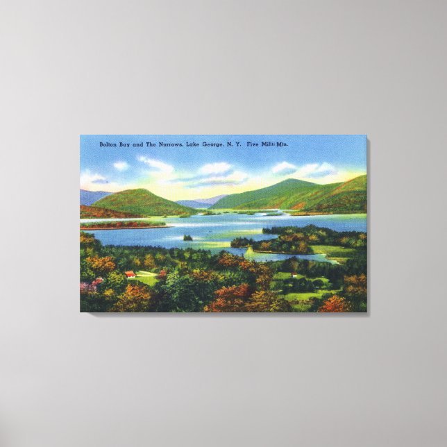 Bolton Bay, Narrows, femmilsbergarnas vy Canvastryck (Framsida)