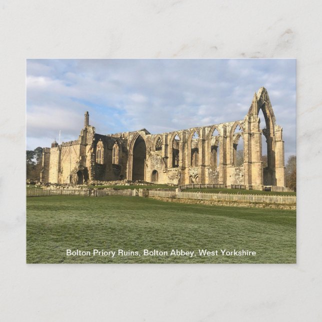 Bolton Priory, Bolton Abbey, Väster Yorkshire Helg Vykort (Framsida)
