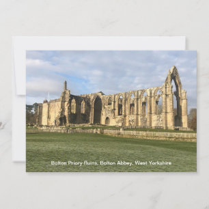 Bolton Priory, Bolton Abbey, Väster Yorkshire Julkort