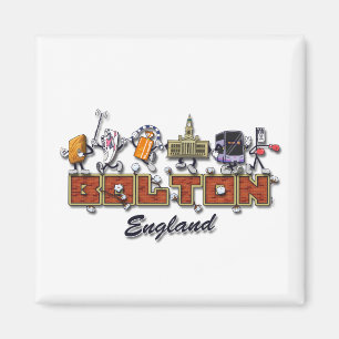 Bolton tecknade figurer magnet