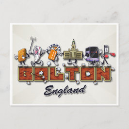 Bolton tecknade figurer vykort