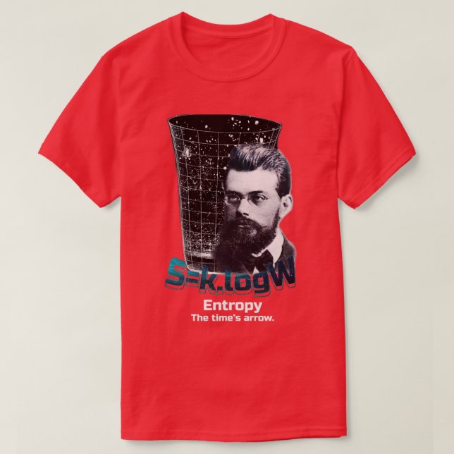 Boltzmann Entropy formel Teoretisk fysik och T Shirt (Design framsida)