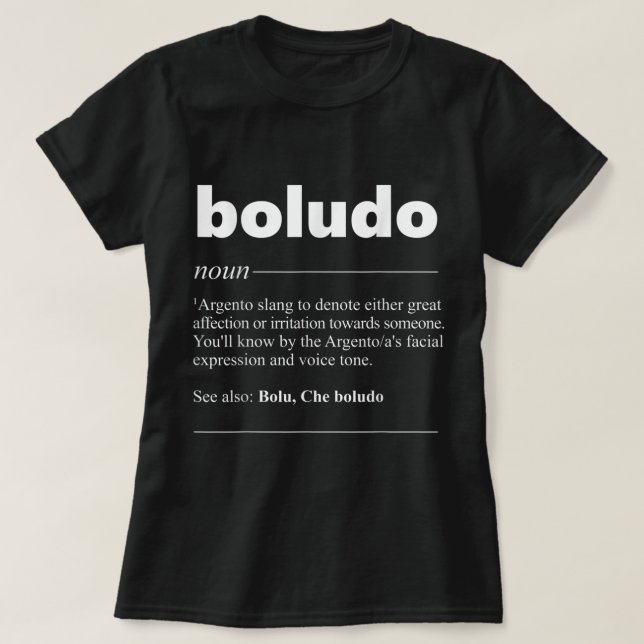 Bolu Definition Funny Gift for Argentina Fläkt T Shirt (Design framsida)