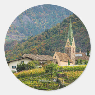 Bolzano, foto över Italiens landskap Runt Klistermärke
