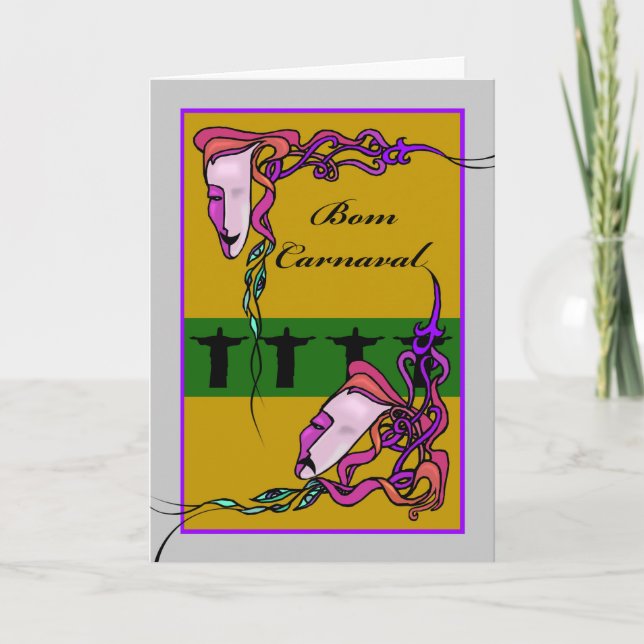 Bom Carnaval, Lycklig Carnival på portugisiska, Ma Kort (Framsida)