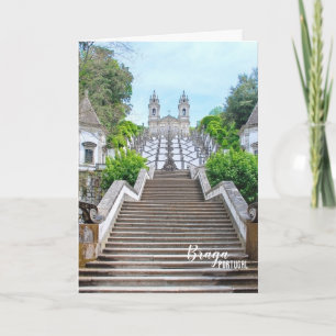 Bom Jesus Braga Sanctuary-foto med bön Anteckningskort