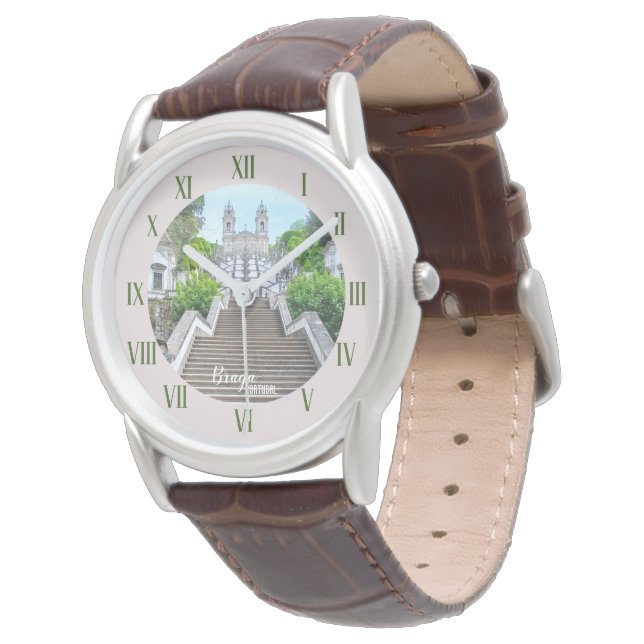 Bom Jesus de Braga, katolska Sanctuary, Portugal Armbandsur (Vinklad)