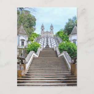 Bom Jesus do Monte Sanctuary i Braga, Portugal Vykort