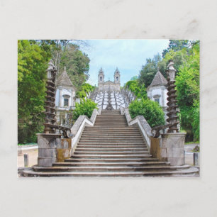 Bom Jesus do Monte Sanctuary i Braga, Portugal Vykort