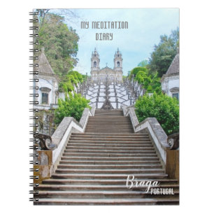 Bom Jesus katolska systerfoto, Braga, Portugal Anteckningsbok