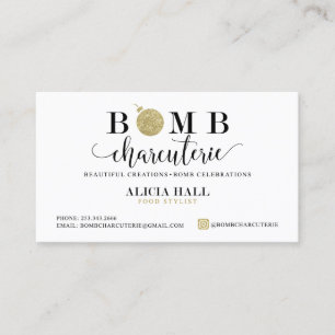 Bomb Charcuterie Anpassningsbar Cards Ej rediger Visitkort