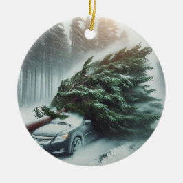Bomb Cyclone Car Julgransprydnad Keramik