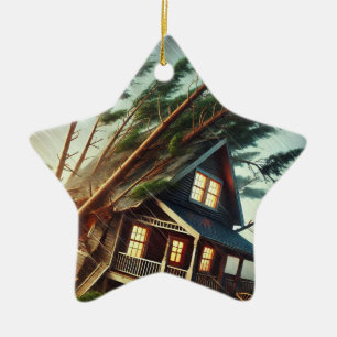 Bomb Cyclone House 6 Julgransprydnad Keramik