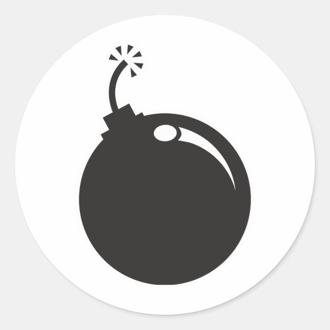 Bomb Runt Klistermärke (Framsida)