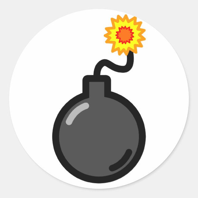 Bomb! Runt Klistermärke (Framsida)