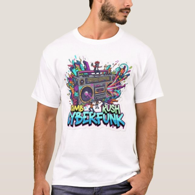 bomb rusch cyberfunk t shirt (Framsida)