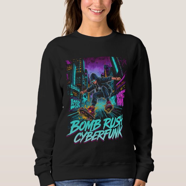 Bomb Rush Cyberfunk – Neon Street Rebellion T Shirt (Framsida)