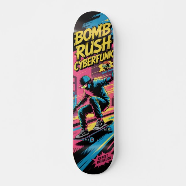 Bomb Rush Cyberfunk Skateboard (Framsida)