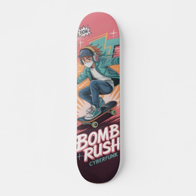 Bomb Rush Cyberfunk Skateboard (Framsida)