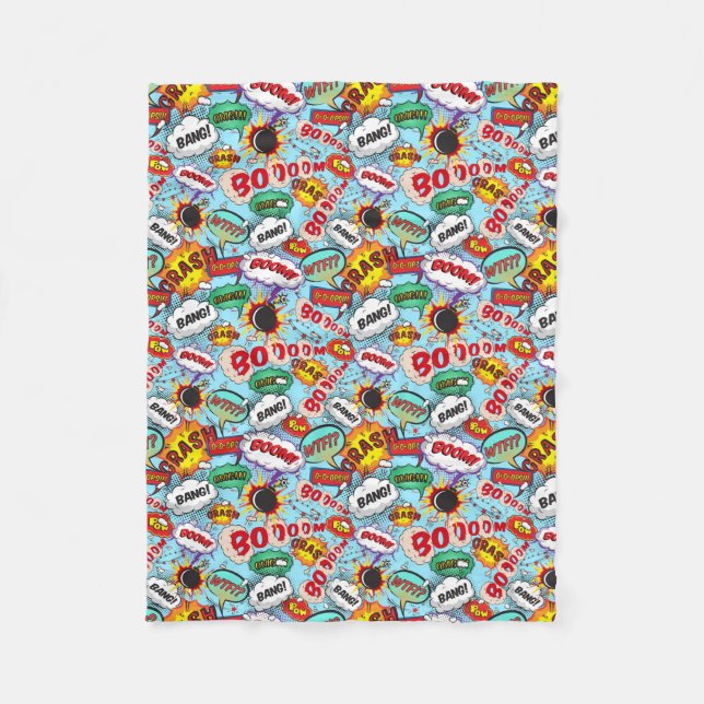 Bomb Tecknad Mönster Fleecefilt (Framsidan)