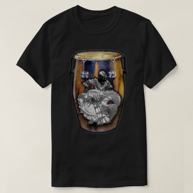 Bomba de Puerto Rico Boricua Dance T Shirt (Design framsida)