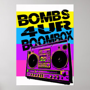 Bombarderar affischen för 4UR Boombox Poster