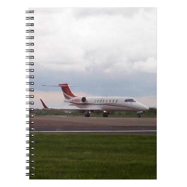 Bombardier Lear Jet 45XR Anteckningsbok Med Spiral (Framsidan)